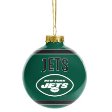 FOCO NFL Glazen Bal Ornament - Beperkte Editie Kerstbal Ornament - Toon je Team Spirit met Officiële Fan Gear (New York Jets)