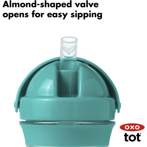 OXO Tot Transitions Sippy Cup, 9 oz, Teal, 1-pack 2