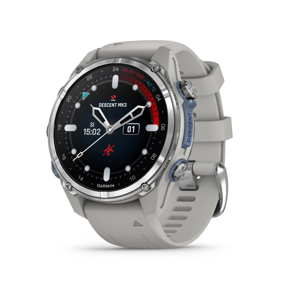 Garmin Descent Mk3 Dive Computer And Multisport Gps Smartwatch Fog Gray