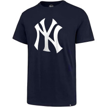 47 MLB Heren Team Color Imprint Primair Logo Woordmerk Honkbal T-shirt met korte mouwen - New York Yankees Navy Medium
