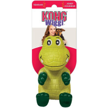 KONG Wiggi Alligator Squeaker Dog Toy Small