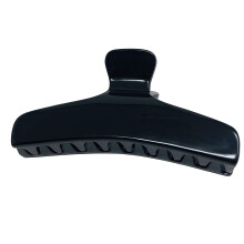 Parcelona French Flat Black Large 4  Salon Style Jaw Hair Claw Clip Clutcher Clamp for Women and Girls  Made in France