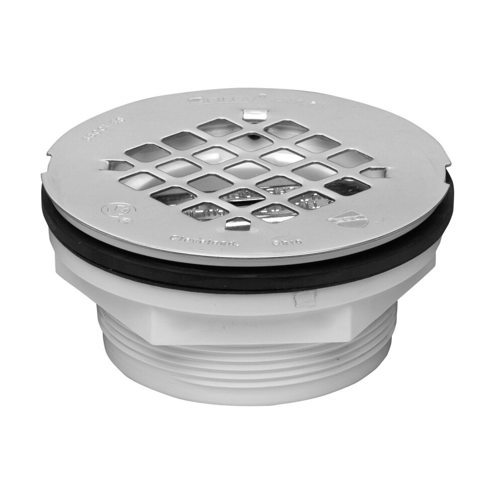 Oatey 42077 101 Pnc Shower Drain 2 In No-Caulk Abs Plastic Strainer 2-Inch 038753420776