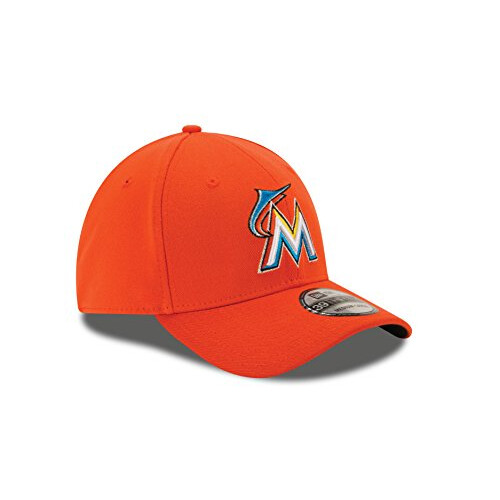 New Era MLB Miami Marlins Junior Team Classic Road 39Thirty Stretch Fit Cap Orange Kinder/Jugend 2
