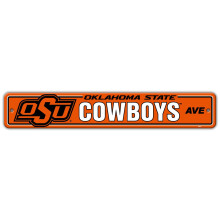 Znacka t mu NCAA Oklahoma State Cowboys od Fremont Die s rozmermi 4"""" x 24""""