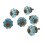 Dritz Home 47046A Glass Scallops Knob Medium Blue (6-Piece) 1