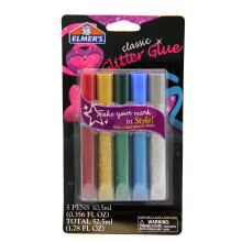 Elmer Glam Glam Glam Glitle Color Tubes Classsic 0,36 oz 5 contagem