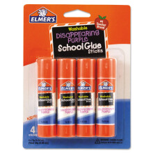Elmer's E543 Washable School Glue Sticks desaparecendo roxo 4/pack