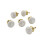 Dritz Home 47030A Ceramic Gold Ring Ball Knob White (6-Piece) 1