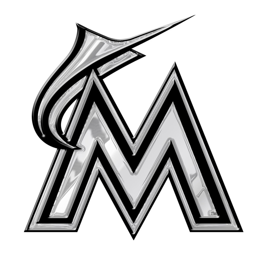 Mlb - Miami Marlins Molded Chrome Emblem 681620531220