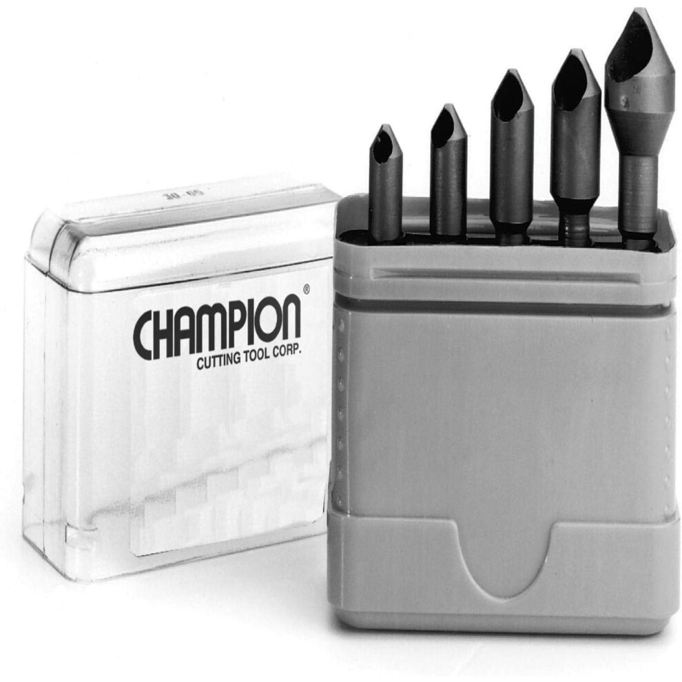 Champion CSK-SET-5 Zero Flute 82-Degree Countersink Set  5-Piece