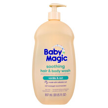 Gel douche apaisant pour cheveux et corps Baby Magic, vanille et avoine, 30 oz liq.