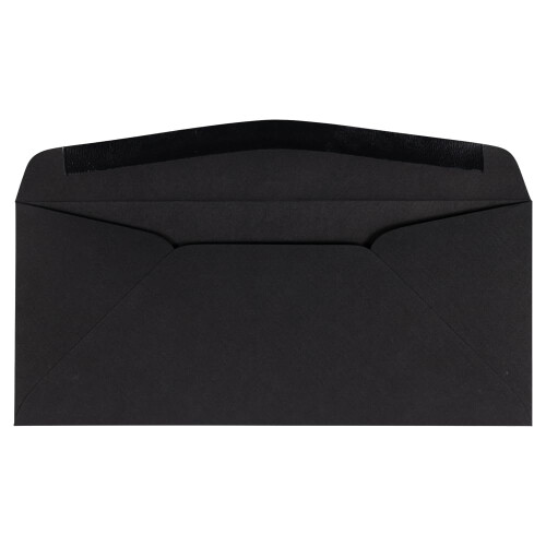 JAM PAPER #10 Επιχειρηματικοί Premium Φάκελοι - 4 1/8 x 9 1/2 - Μαύρο Λινό - 50/Συσκευασία 1