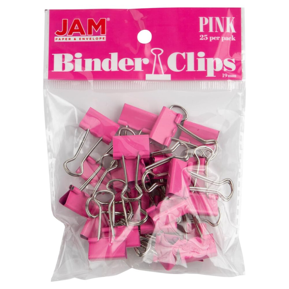 Jam Paper Barevn Sponky Do Poradace Mal 3/4 Palce (19 Mm) Ruov Sponky Do Poradace 25 Ks/Balen-image