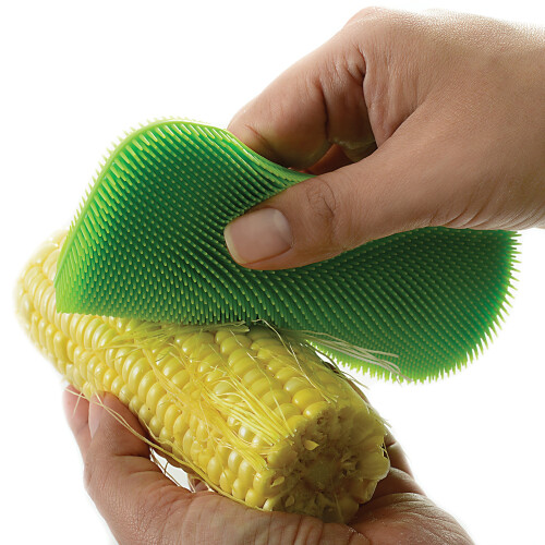 Norpro 1090 Silicone Bowtie Dish Brush  Green 1