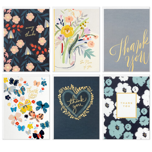 Hallmark Cartes de agradecimento sortimento de coraes e flores (48 notas de agradecimento e envelopes)