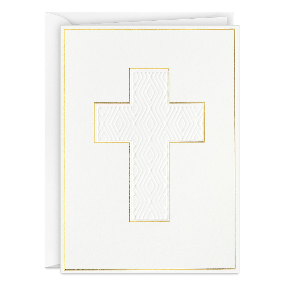 Cartes De PâQues Religieuses Hallmark Croix D'or (20 Cartes Vierges Avec Enveloppes) Pour Confirmations, BaptêMes, Mariages Et AppréCiation Du Cl-image