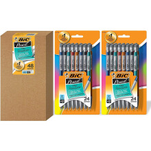 BIC Xtra-Precision Mechanisch Potlood, Metallic Behuizing, Fijne Punt (0.5mm), 48-Stuks