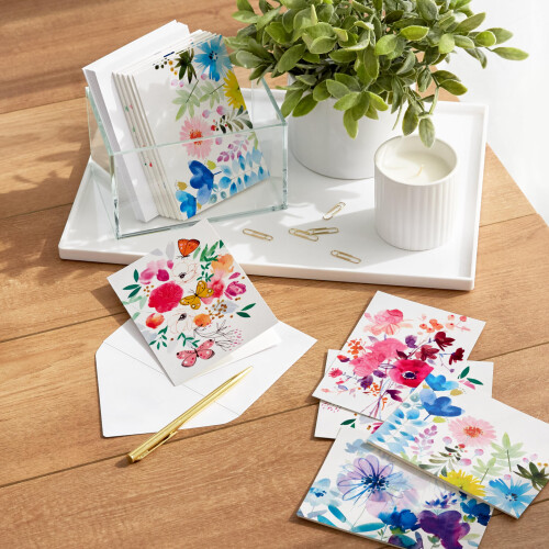 Hallmark Blank Cards -sortiment malede blomster (48 kort med konvolutter) 1