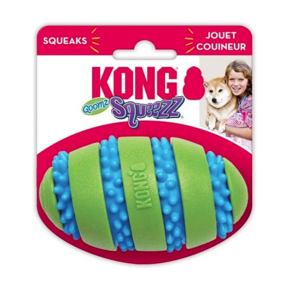 Kong Goomz Squeezz Football Squeaker Dog Toy