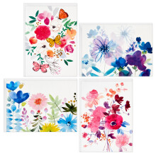 Hallmark Blank Cards Assortment Painted Flowers (48 Cards with Envelopes)