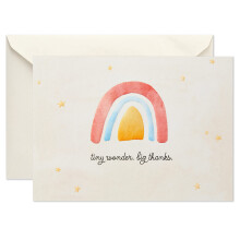 Hallmark pakket bedankkaartjes voor babyshowers aquarel regenboog (40 kaarten en enveloppen)