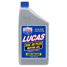 Olio motore Lucas Oil 10053 SAE 30 Plus ad alto chilometraggio - 1 quarto