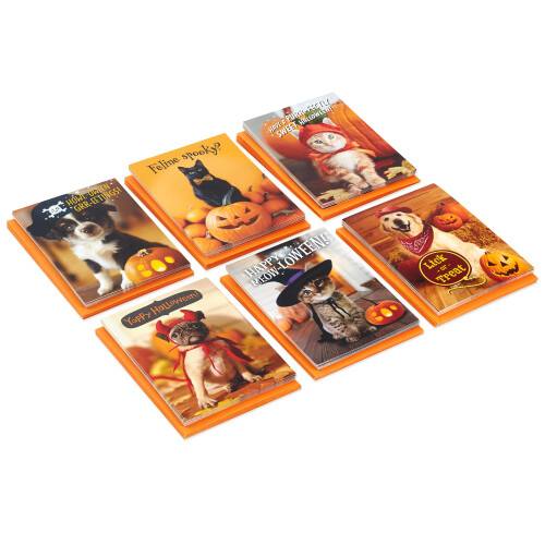 Hallmark Halloween Cards Sortment Pet Puns (48 kort med konvolutter) 2