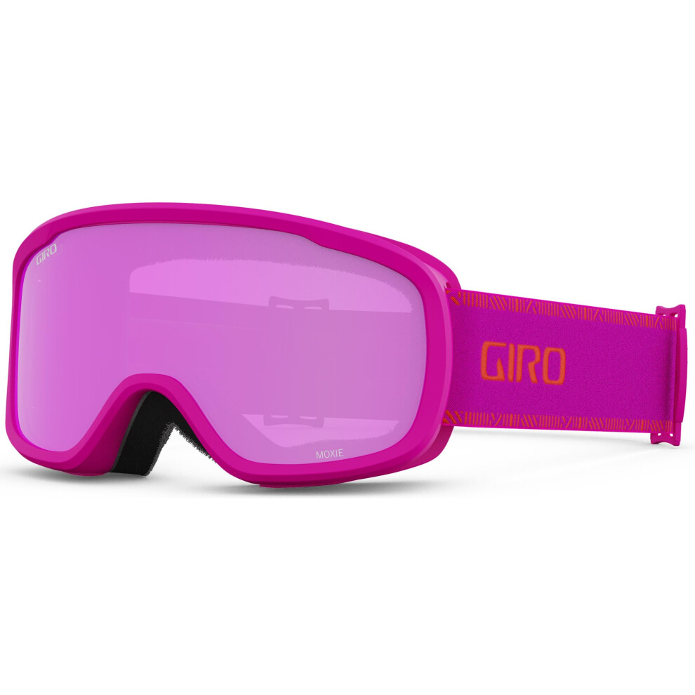 Giro Moxie Ski Goggles - Snowboard Goggles For Women & Youth - Chute Strap With /Yellow Lenses Pink/Amber