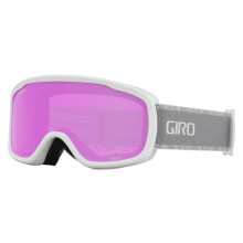 Gafas de esqu    Giro Moxie - Gafas de snowboard para mujeres y j   venes - Correa de paraca   das blanca/gris con lentes    mbar rosa/amarillas