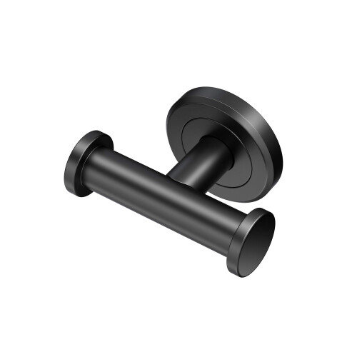 Gatco Gatco 4245AMX Latitude II Double Robe Hook Matte Black 1
