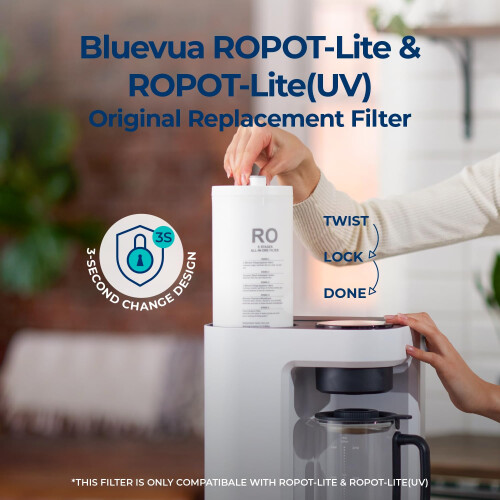 Bluevua Reverse Osmosis System Countertop RO100ROPOT-Lite Replacement Filter 1
