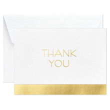 Hallmark bedankkaarten goud en wit bulk (40 bedankbriefjes met enveloppen voor zakelijke bruiloften voor afstuderen, alle gelegenheden)