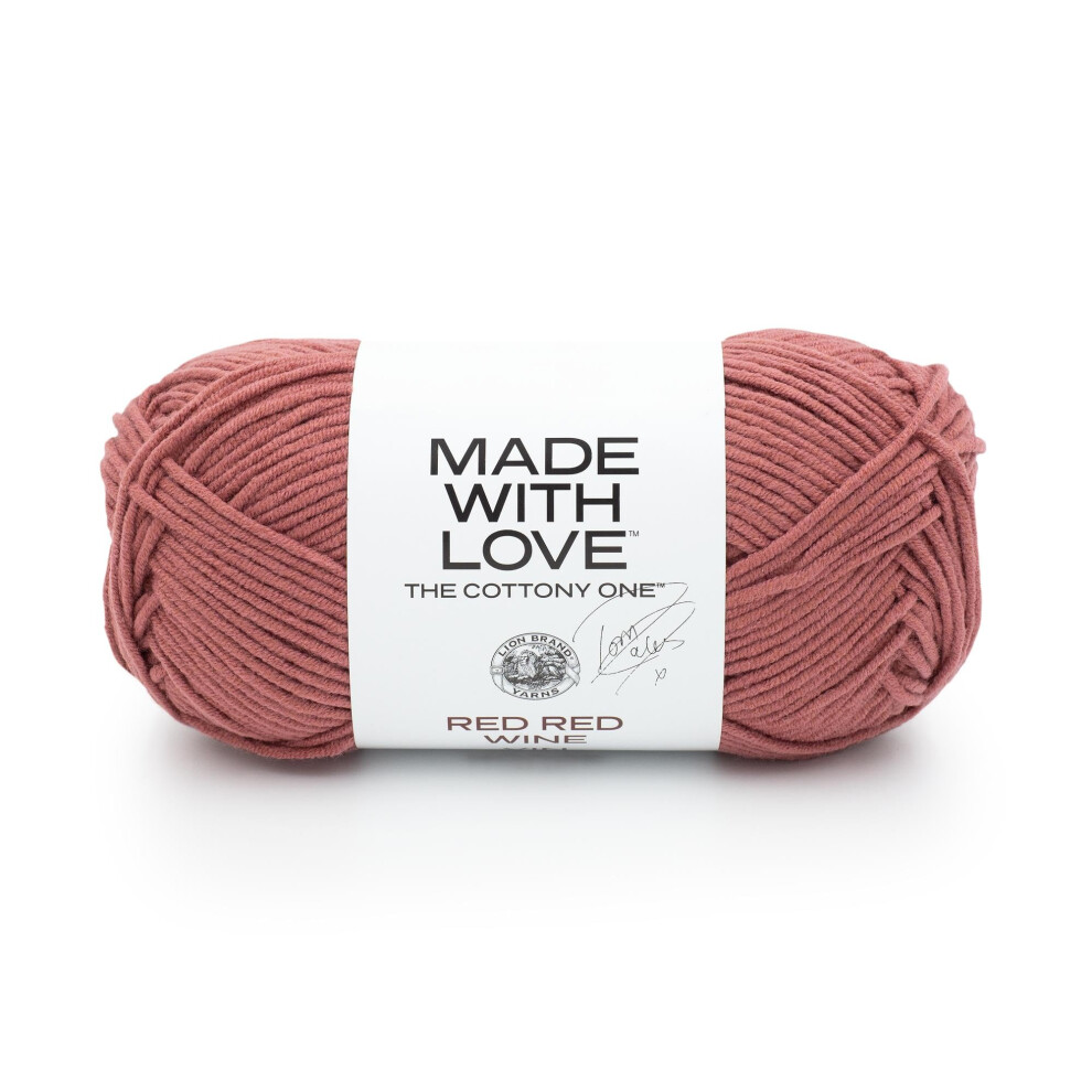 Lion Brand Yarn Tom Daley-The Cottony One Yarn  1 Pack  Red Red Wine