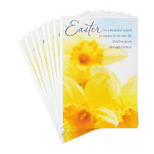 DaySpring Religieuze Paaskaarten Pack Narcissen (8 kaarten met enveloppen)