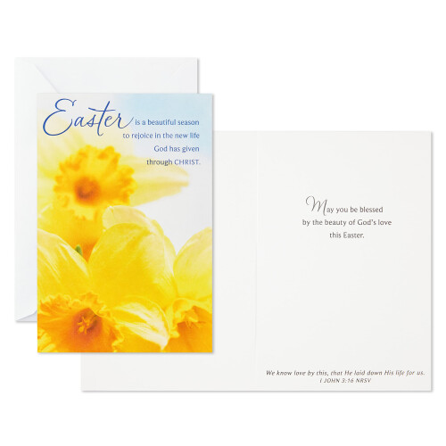 DaySpring Religious Easter Cards Pack påskeliljer (8 kort med konvolutter) 1
