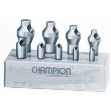 Champion CSK-SET-1 Set di svasatori a 82 gradi con scanalatura zero, 9 pezzi