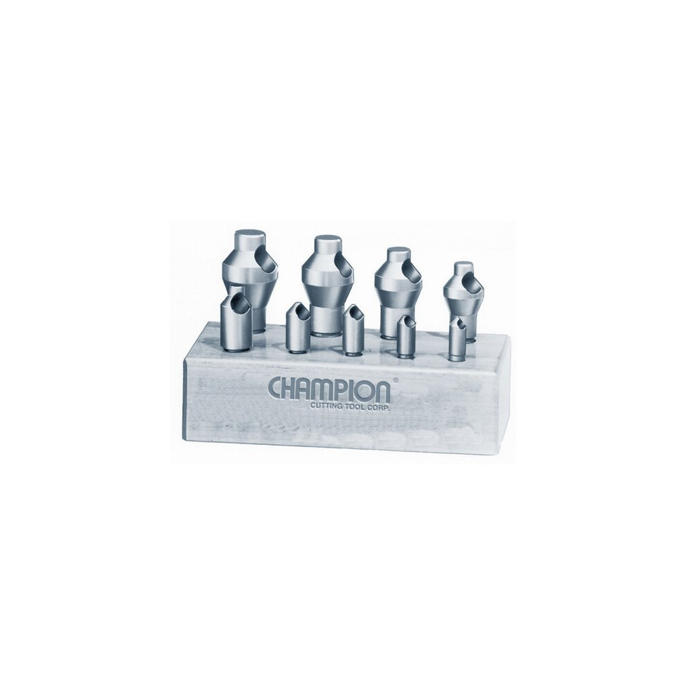 Champion CSK-SET-1 Zero Flute 82-Degree Countersink Set  9-Piece