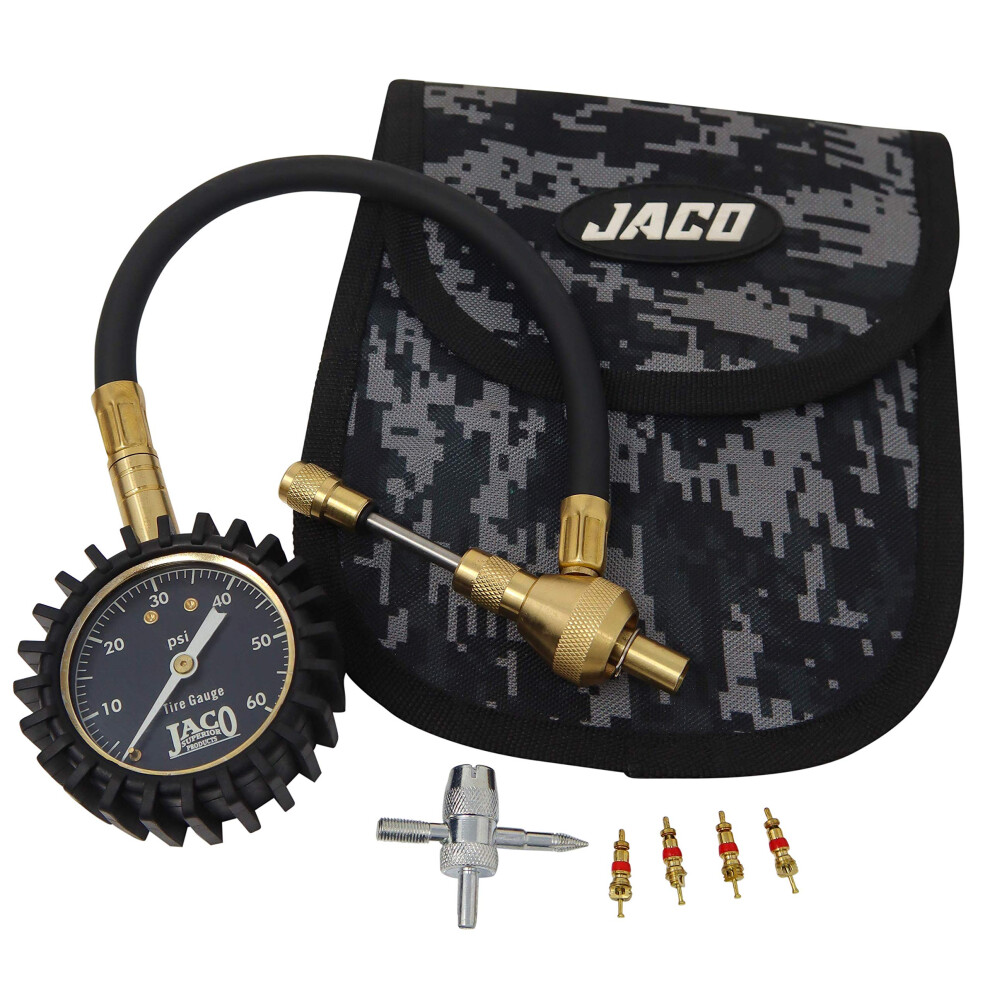 Jaco Rapidflow Tire Deflator With Gauge (0-60 Psi) | Rapid 4X4 Off Road Air Down Kit 860002255125