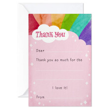 Hallmark Kids Fill-in-the-blanco bedankkaartjes Rainbow (20 kaarten met enveloppen)