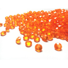8 mm akrylfarve imiteret rund diamantkrystaller Skattesten til bordstrer Vasefylder Event Bryllupskunst og -hndvrk (1000 stk) (Orange)