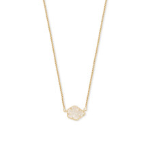 Colar com pingente Kendra Scott Tess para mulheres joias modernas drusy iridescente banhado a ouro