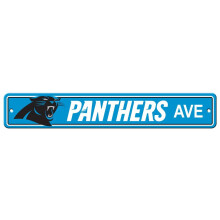 Znacka t mu NFL Carolina Panthers od Fremont Die s rozmermi 4"""" x 24""""
