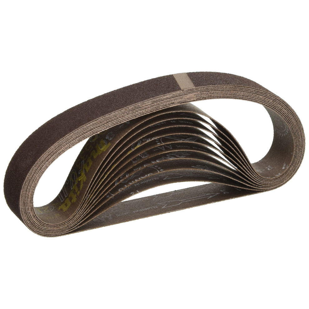 Makita 742303-3 1-1/8-Inch x 21-Inch Abrasive Sanding Belts - 80 Grit (10pk)