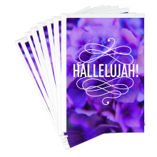 Hallmark Mahoniehouten pakket religieuze paaskaarten Hallelujah (8 kaarten met enveloppen)