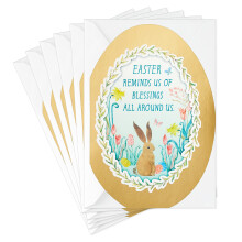 Hallmark Paaskaarten Zegeningen overal om ons heen (6 Vintage Paaskaarten met Enveloppen)