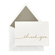 Hallmark Signature Gold Bedankkaarten Gold Script (10 kaarten met enveloppen)