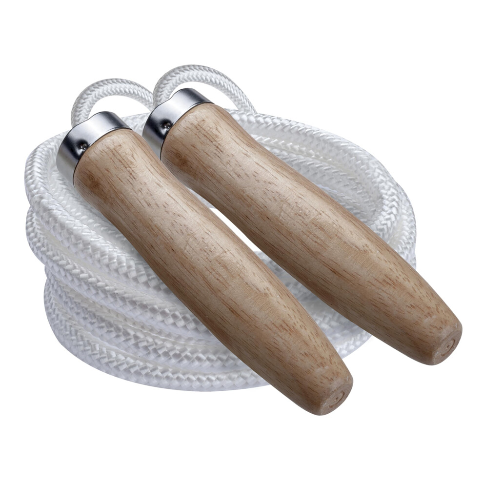 Champion Sports S-Series Heavyweight Nylon Ball Bearing Speed Jump Rope with Wood Handles  9.5-Feet (Single)