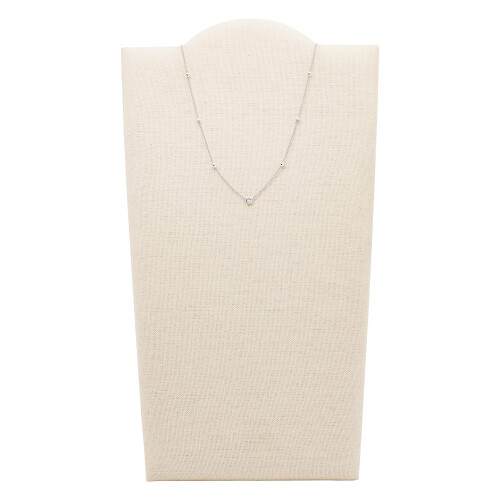Fossil Fossil Sterling Slv Halskde til kvinder Farve: Slv (Model: JFS00453040) 1