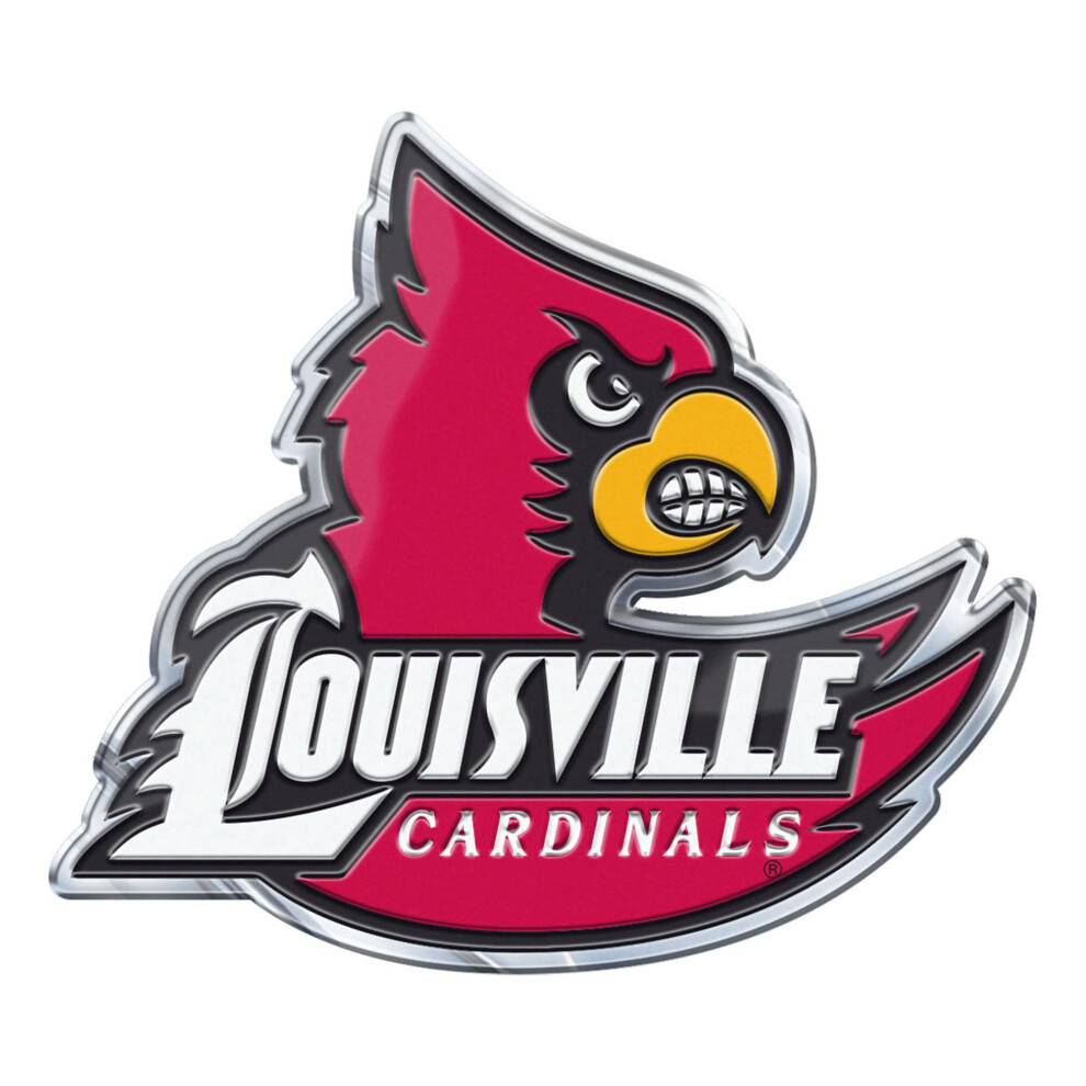 Fanmats 60640 Louisville Cardinals Heavy Duty Aluminum Embossed Color Emblem Auto Emblem Decal - Alternate 681620267334
